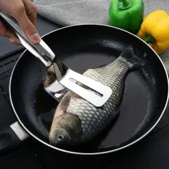 Barbecue Tongs Stainless Steel Fried Steak Shovel Fish Spatula Meat Clips Bread Clamp Kitchen Tools Accessories