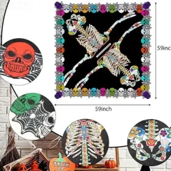 Bat Skull Skeleton Halloween Cape Costume Scary Costume Adults' Women's Carnival Party / Evening Easy Halloween Costumes Dress Up