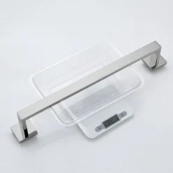 Bath Towel Bar,SUS304 Stainless Steel Towel Rack for Bathroom,Bathroom Accessories Towel Rod Heavy Duty Wall Mounted Towel Holder (Chrome)