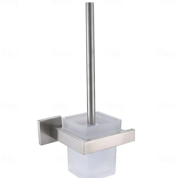 Bathroom Accessory Set 4 Piece Stainless Steel,Wall Mounted Towel Bar,Toilet Paper Holder,Toilet Brush Holder and Robe Hook,Bathroom Hardware Set(Black/Golden/Chrome/Brushed Nickel)