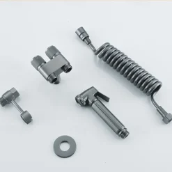 Bathroom Handheld Shower Bidet Shattaf Sprayer Wall Mount, Toilet Hand Held Bidet Shower Spray Wall Mounted Diaper Bathing Pets Feminine Hygiene Cleaning