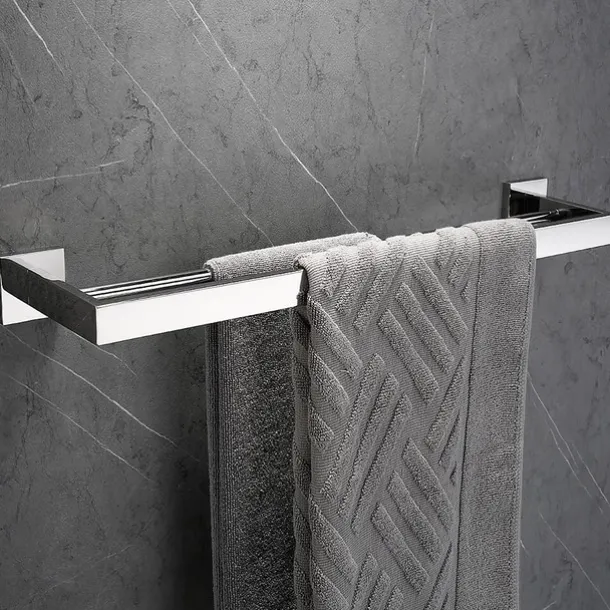 Bathroom Hardware Set 4 Pieces, SUS304 Stainless Steel Wall Mounted Bathroom Accessories, Include Robe Hook, Toilet Paper Holder, Towel Holder, Towel Bar