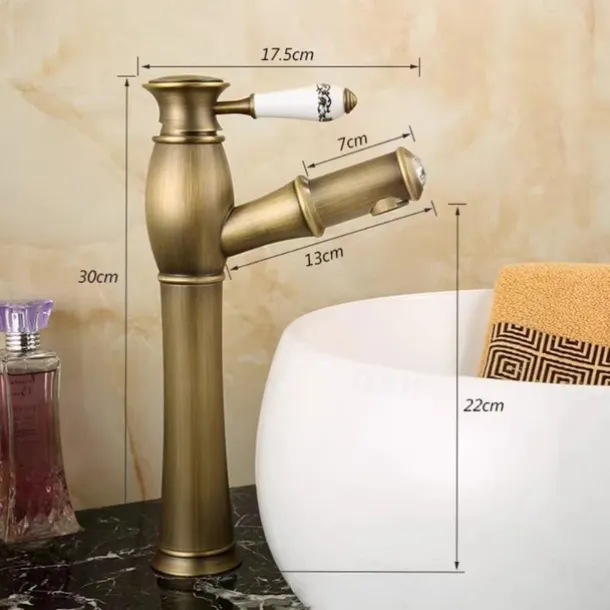 Bathroom Sink Faucet - Pull out Antique Brass Centerset Single Handle One HoleBath Taps