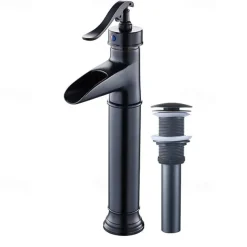 Bathroom Sink Faucet - Thermostatic / Widespread Oil-rubbed Bronze Vessel Single Handle One HoleBath Taps
