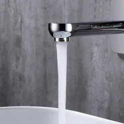 Bathroom Sink Faucet - Wall Mount / Widespread Electroplated Wall Installation Single Handle Two HolesBath Taps