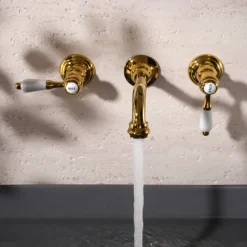 Bathroom Sink Faucet - Wall Mount / Widespread Electroplated Mount Inside Wall mountedBath Taps