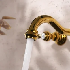 Bathroom Sink Faucet - Wall Mount / Widespread Electroplated Mount Inside Wall mountedBath Taps