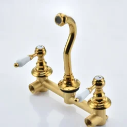 Bathroom Sink Faucet - Wall Mount / Widespread Electroplated Mount Inside Wall mountedBath Taps