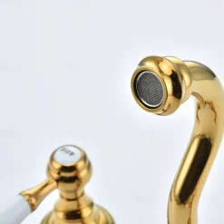 Bathroom Sink Faucet - Wall Mount / Widespread Electroplated Mount Inside Wall mountedBath Taps