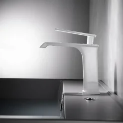 Bathroom Sink Faucet - Waterfall Electroplated / Painted Finishes Centerset Single Handle One HoleBath Taps