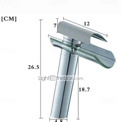 Bathroom Sink Faucet - Waterfall Electroplated Centerset Single Handle One HoleBath Taps