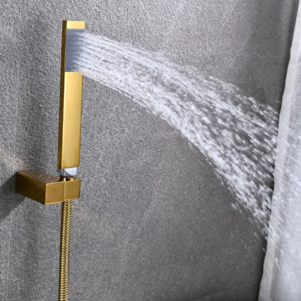 Bathtub Faucet - Contemporary Electroplated Wall Mounted Ceramic Valve Bath Shower Mixer Taps