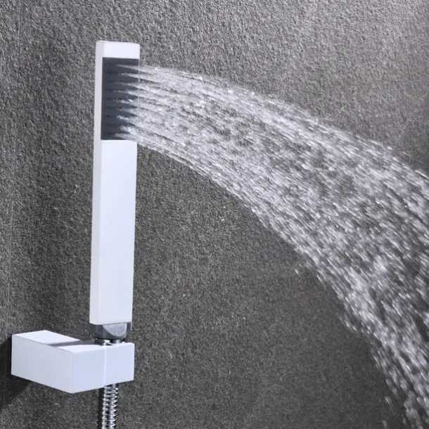 Bathtub Faucet - Contemporary Electroplated Wall Mounted Ceramic Valve Bath Shower Mixer Taps