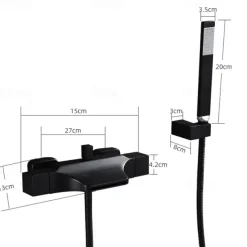 Bathtub Faucet - Contemporary Electroplated Wall Mounted Ceramic Valve Bath Shower Mixer Taps