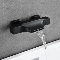 Bathtub Faucet - Contemporary Electroplated Wall Mounted Ceramic Valve Bath Shower Mixer Taps