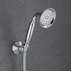 Bathtub Faucet - Contemporary Antique Brass Wall Installation Brass Valve Bath Shower Mixer Taps