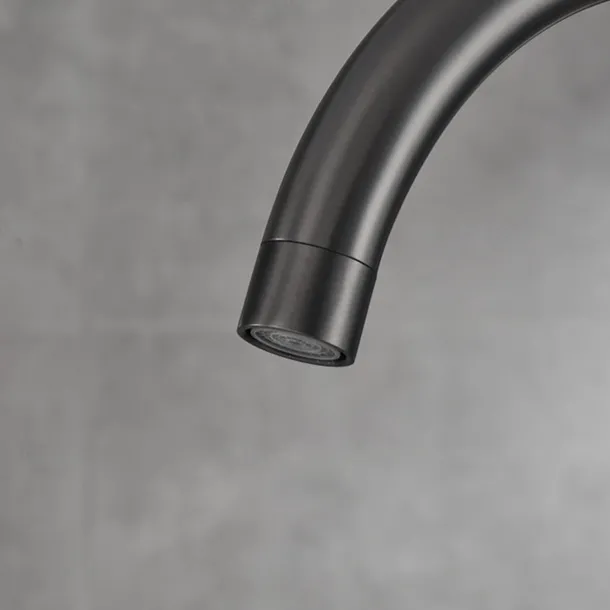 Bathtub Faucet Floor Mount Freestanding Tub Filler Brass High Flow Shower Faucets with Handheld Shower Mixer Taps Swivel Spout(Gun Grey)