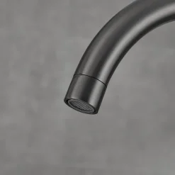 Bathtub Faucet Gun Grey Contemporary Electroplated Free Standing Ceramic Valve Bath Shower Mixer Taps