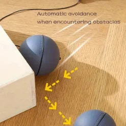 Battery-Operated Interactive Cat Toy Ball with Tracking MouseAutomatic Rolling Teaser For All Breeds Battery-Powered (BatteriesNot Included)