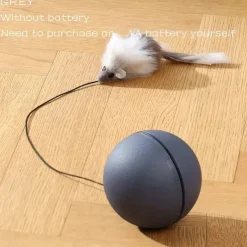 Battery-Operated Interactive Cat Toy Ball with Tracking MouseAutomatic Rolling Teaser For All Breeds Battery-Powered (BatteriesNot Included)