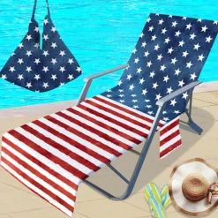 Beach Chair Cover Ultra-Fine Fiber Beach Chair Cover 3D Digital Printing National Flag Style