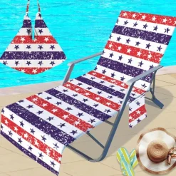 Beach Chair Cover Ultra-Fine Fiber Beach Chair Cover 3D Digital Printing National Flag Style