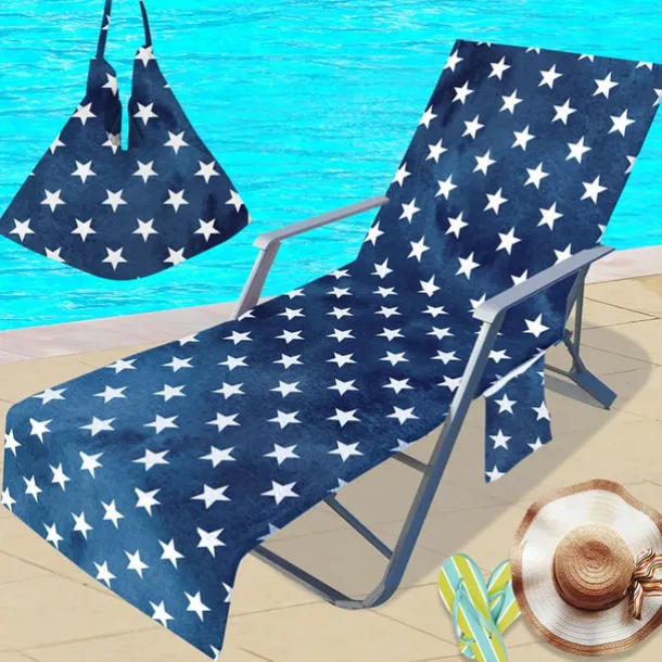 Beach Chair Cover Ultra-Fine Fiber Beach Chair Cover 3D Digital Printing National Flag Style
