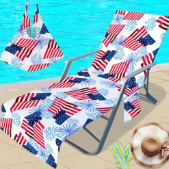 Beach Chair Cover Ultra-Fine Fiber Beach Chair Cover 3D Digital Printing National Flag Style