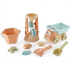 Beach Sand Buckets and Shovels Set - Beach Toys for Kids with Sand Molds Silicone Beach Sand Pails for Travel Kids and Toddlers