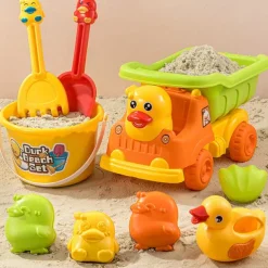 Beach Sand Buckets and Shovels Set - Beach Toys for Kids with Sand Molds Silicone Beach Sand Pails for Travel Kids and Toddlers