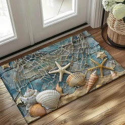 Beach Shells Doormat Kitchen Mat Floor Mat Non-Slip Area Rug Oil Proof Rug Indoor Outdoor Mat Bedroom Decor Bathroom Mat Entrance Rug