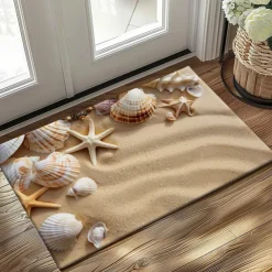 Beach Shells Doormat Kitchen Mat Floor Mat Non-Slip Area Rug Oil Proof Rug Indoor Outdoor Mat Bedroom Decor Bathroom Mat Entrance Rug