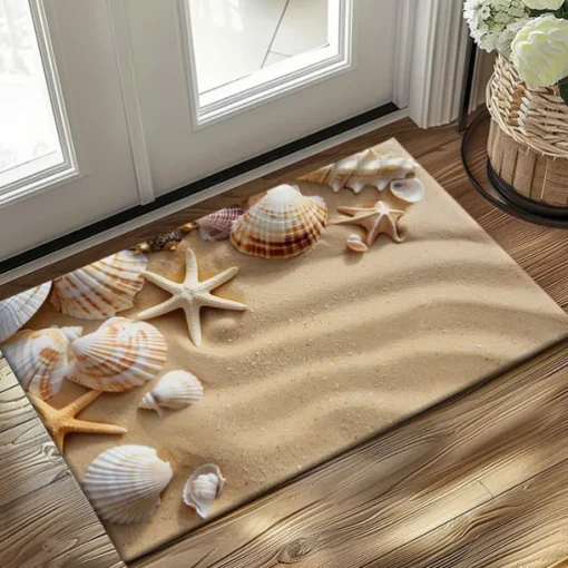 Beach Shells Doormat Kitchen Mat Floor Mat Non-Slip Area Rug Oil Proof Rug Indoor Outdoor Mat Bedroom Decor Bathroom Mat Entrance Rug