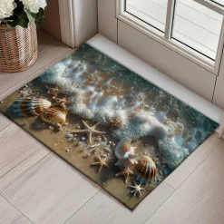 Beach Shells Doormat Kitchen Mat Floor Mat Non-Slip Area Rug Oil Proof Rug Indoor Outdoor Mat Bedroom Decor Bathroom Mat Entrance Rug