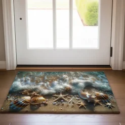 Beach Shells Doormat Kitchen Mat Floor Mat Non-Slip Area Rug Oil Proof Rug Indoor Outdoor Mat Bedroom Decor Bathroom Mat Entrance Rug
