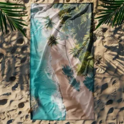 Beach Towel Comfy Blankets Love Sea Series Bath Towel Large 3D Print Pattern Towel Bath Towel Beach Sheet Blanket Classic 100% Micro Fiber