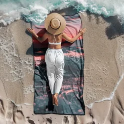 Beach Towel Comfy Blankets Love Sea Series Bath Towel Large 3D Print Pattern Towel Bath Towel Beach Sheet Blanket Classic 100% Micro Fiber