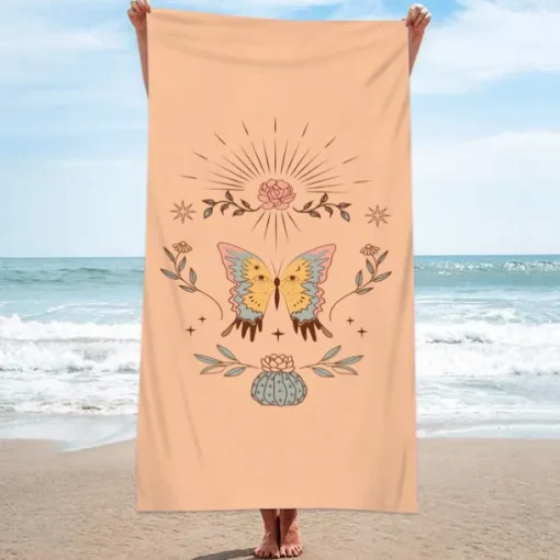 Beach Towel for Adults Men Women Kids, Sand Free Beach Towel Quick Dry Microfiber Lightweight, Oversized Pool Towel Super Absorbent Personalized Towels