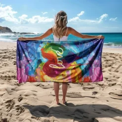 Beach Towel LGBT Love Series Large 3D Print Sea Pattern Towel Bath Towel Beach Sheet Blanket Classic 100% Micro Fiber Comfy Blankets