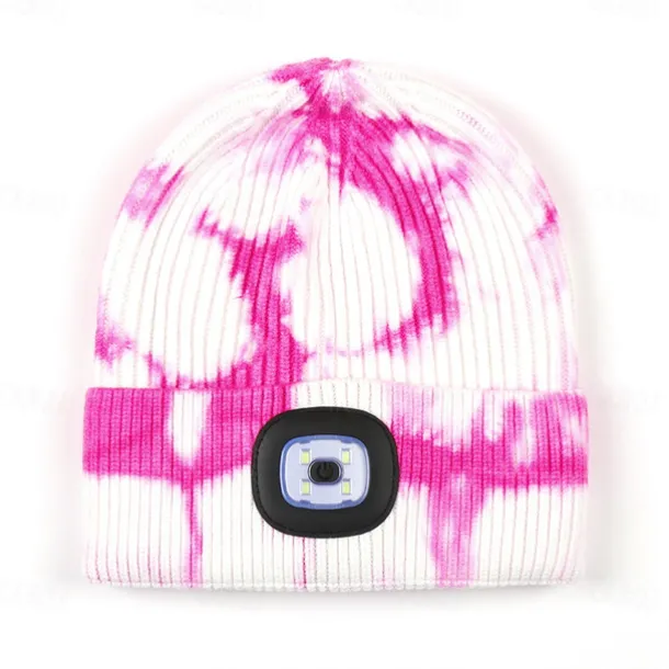 Beanie Hat Unisex with Light USB Rechargeable 4 LEDs Beanie Warm Knit Hat for Dad Father Men Women Husband Knitted Cap Christmas Gifts