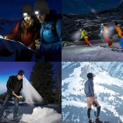 Beanie Hat Unisex with Light USB Rechargeable 4 LEDs Beanie Warm Knit Hat for Dad Father Men Women Husband Knitted Cap Christmas Gifts