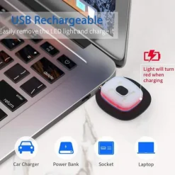 Beanie Hat Unisex with Light USB Rechargeable 4 LEDs Beanie Warm Knit Hat for Dad Father Men Women Husband Knitted Cap Christmas Gifts