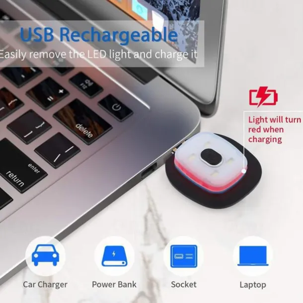 Beanie Hat Unisex with Light USB Rechargeable 4 LEDs Beanie Warm Knit Hat for Dad Father Men Women Husband Knitted Cap Christmas Gifts