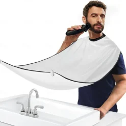 Beard Bib New Version Beard Catcher Apron for Shaving and Trimming Adjustable Neck Straps Hair Clippings Catcher Grooming Beard Apron for Men Beard & Mustache Care