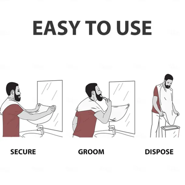 Beard Bib New Version Beard Catcher Apron for Shaving and Trimming Adjustable Neck Straps Hair Clippings Catcher Grooming Beard Apron for Men Beard & Mustache Care