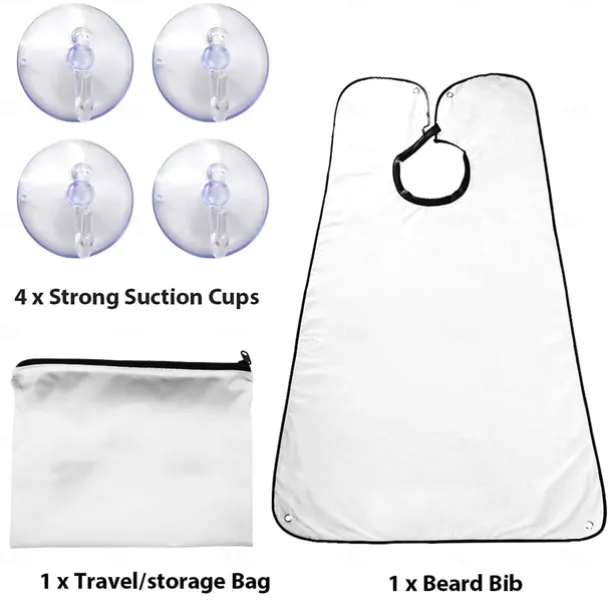 Beard Bib New Version Beard Catcher Apron for Shaving and Trimming Adjustable Neck Straps Hair Clippings Catcher Grooming Beard Apron for Men Beard & Mustache Care