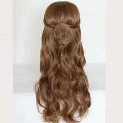 Beauty and The Beast Princess Bella Wig Cosplay Women Long Wavy Brown Synthetic Hair Party Role Play Wigs Halloween Wig