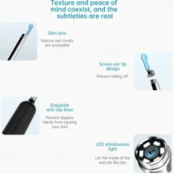 Bebird Ear Care Wax Removal Tool Camera Cleaning Kit- Wireless Cleaner Ear Cleaner with Camera