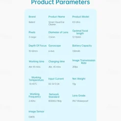 Bebird Ear Care Wax Removal Tool Camera Cleaning Kit- Wireless Cleaner Ear Cleaner with Camera