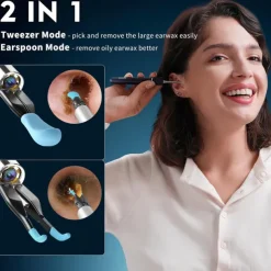 Bebird NOTE5 Ear Wax Removal Tool Camera Endoscope, 3Light Modes H-Speed WiFi 6Axis Intelligent Gyroscope Safe Professional 1080p Smart Visual Ear Cleaner with Camera